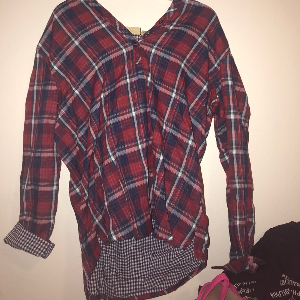 Country Flannel Tee w/ hood